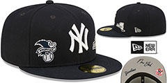 Yankees TRIPLE THREAT IDENTITY Navy Fitted Hat by New Era - 2nd View