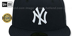 Yankees TROPICAL BLOOM FLORAL-BOTTOM Navy Fitted Hat by New Era - 2nd View