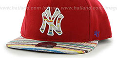 Yankees WARCHILD SNAPBACK Red Hat by Twins 47 Brand - 2nd View