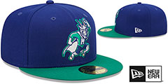 Yard Goats MILB MARVEL DEFENDERS Royal-Green Fitted Hat by New Era - 2nd View