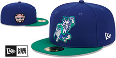 Yard Goats MILB MARVEL DEFENDERS SIDE-PATCH Royal-Green Fitted Hat by New Era - 2nd View