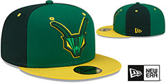 Yard Goats THEME NIGHT Green-Gold Fitted Hat by New Era - 2nd View