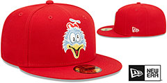 Yard Goats THEME NIGHT Red Fitted Hat by New Era - 2nd View