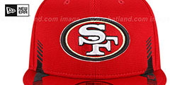 49ers 2021 NFL SIDELINE HOME Red Fitted Hat by New Era - 3rd View