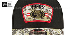 49ers 2021 SALUTE-TO-SERVICE FLEX Black-Desert Hat by New Era - 3rd View