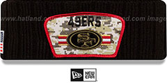 49ers 2021 SALUTE-TO-SERVICE Knit Beanie Hat by New Era - 3rd View