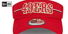 49ers 2023 NFL TRAINING CAMP VISOR Red by New Era - 3rd View