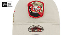 49ers 2023 SALUTE-TO-SERVICE STRAPBACK Stone Hat by New Era - 3rd View