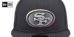 49ers 2024 ONSTAGE NFL DRAFT Grey Fitted Hat by New Era - 3rd View