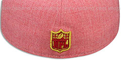 49ers 2T-HEATHER ACTION Red-Charcoal Fitted Hat by New Era - 3rd View