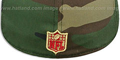 49ers 2T SPLIT NFL TEAM-BASIC Army-Red Fitted Hat by New Era - 3rd View