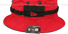 49ers ADVENTURE Red Bucket Hat by New Era - 3rd View