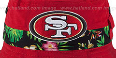 49ers BLOOM SUB-BANDED Red Bucket Hat by New Era - 3rd View