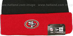 49ers BUTTON-UP Knit Beanie Hat by New Era - 3rd View