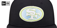 49ers COLOR PACK SIDE-PATCH Black Fitted Hat by New Era - 3rd View