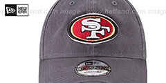 49ers CORE-CLASSIC STRAPBACK Charcoal Hat by New Era - 3rd View