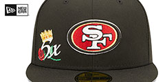 49ers CROWN CHAMPS Black Fitted Hat by New Era - 3rd View