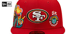 49ers GROOVY Red Fitted Hat by New Era - 3rd View