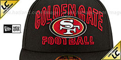 49ers LOW-CROWN ALT 2020 NFL VIRTUAL DRAFT Black Fitted Hat by New Era - 3rd View