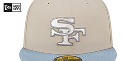 49ers NFL CITY ORIGINALS Beige-Powder Fitted Hat by New Era - 3rd View