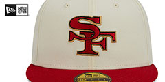 49ers NFL LIGATURE White-Red Fitted Hat by New Era - 3rd View