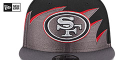 49ers NFL TIDAL WAVE SNAPBACK Black-Charcoal Hat by New Era - 3rd View