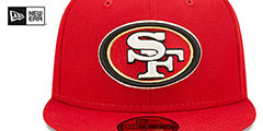 49ers SB XXIV POP-SWEAT Red-Lavender Fitted Hat by New Era - 3rd View