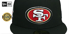 49ers SB XXIX MESH-BACK SIDE-PATCH Black-Red Fitted Hat by New Era - 3rd View