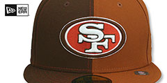 49ers SB XXIX SPLIT SIDE-PATCH Brown-Wheat Fitted Hat by New Era - 3rd View