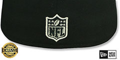 49ers SILVER METAL-BADGE Black Fitted Hat by New Era - 3rd View