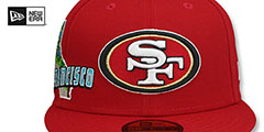 49ers STATEVIEW Red Fitted Hat by New Era - 3rd View