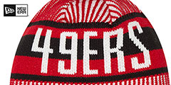 49ers STRIPED Knit Beanie Hat by New Era - 3rd View