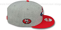 49ers SUPER BOWL XIX SNAPBACK Grey-Red Hat by New Era - 3rd View