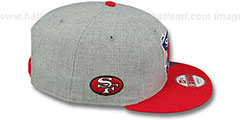 49ers SUPER BOWL XXIV SNAPBACK Grey-Red Hat by New Era - 3rd View