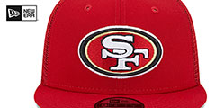 49ers TEAM-BASIC TRUCKER SNAPBACK Red Hat by New Era - 3rd View