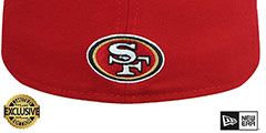 49ers THROWBACK NFL LIGATURE Red Fitted Hat by New Era - 3rd View