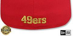 49ers THROWBACK NFL SHIELD-BASIC Red Fitted Hat by New Era - 3rd View