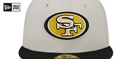 49ers TWO-TONE STONE Fitted Hat by New Era - 3rd View