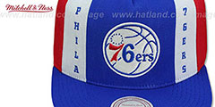 76ers AJD SNAPBACK Royal-White-Red Adjustable Hat by Mitchell and Ness - 3rd View