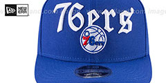 76ers CLASSIC-CURVE SNAPBACK Royal Hat by New Era - 3rd View