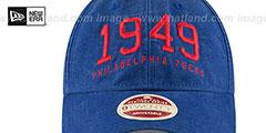 76ers ESTABLISHED YEAR STRAPBACK Royal Hat by New Era - 3rd View