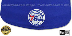 76ers GOTHIC TEAM-BASIC Royal-Red Fitted Hat by New Era - 3rd View