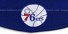 76ers HERO-HCL Royal-Red Fitted Hat by New Era - 3rd View