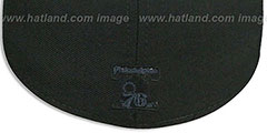 76ers HWC FADEOUT-BASIC Black Fitted Hat by New Era - 3rd View