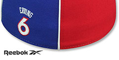 76ers JULIUS ERVING SWINGMAN Red-Royal Fitted Hat by Reebok - 3rd View