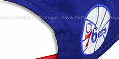 76ers MARVEL RETRO-SLICE SNAPBACK Royal-Red Hat by New Era - 3rd View