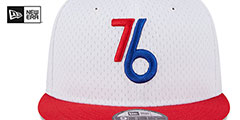 76ers MESH-CROWN SNAPBACK White-Red Hat by New Era - 3rd View