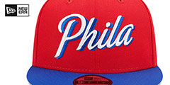 76ers STATEMENT SNAPBACK Red-Royal Hat by New Era - 3rd View