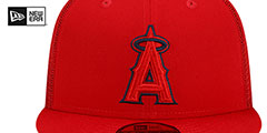 Angels BATTING PRACTICE TRUCKER Red Fitted Hat by New Era - 3rd View