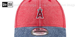 Angels GW RUGGED CANVAS STRAPBACK Red-Navy Hat by New Era - 3rd View